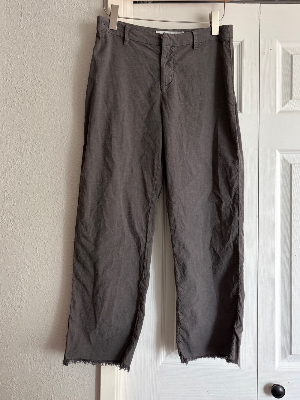 Frank & Eileen Kinsale Italian Performance Pant raw hem Cotton grey size 8